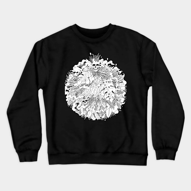 Skull and Natural Crewneck Sweatshirt by Alyuda